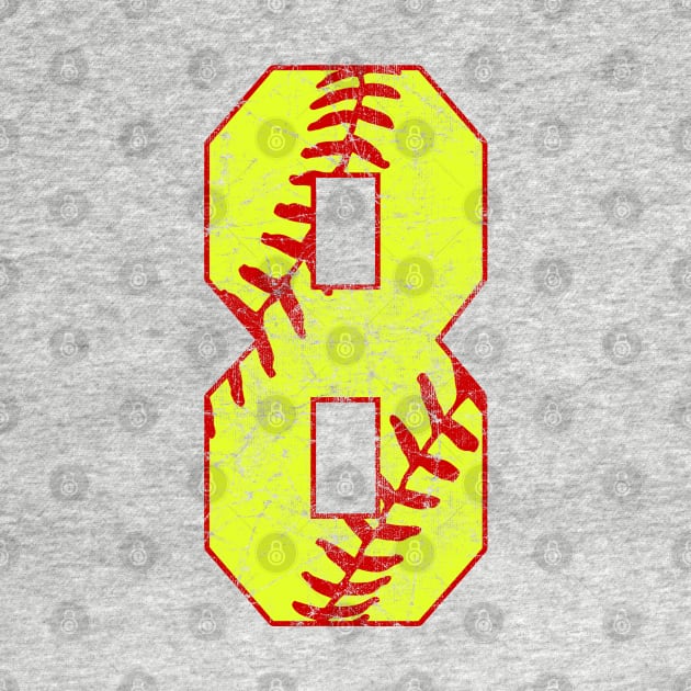 Fastpitch Softball Number 8 #8 Softball Shirt Jersey Uniform Favorite Player Biggest Fan by TeeCreations
